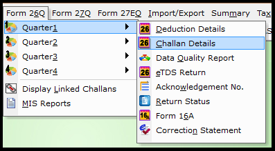 How to enter the challan details 1