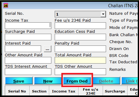 How to enter the challan details 3