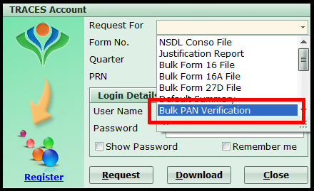 PAN Verification in Saral TDS -Bulk PAN verification