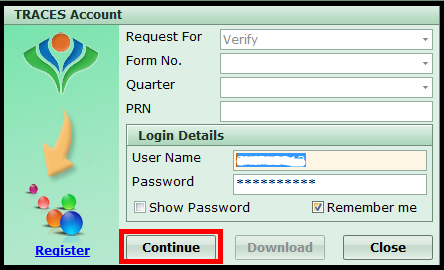 PAN Verification in Saral TDS - TRACES login