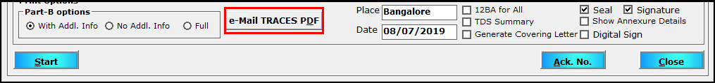 Process to Merge Part A and Part B of Form 16 in Saral TDS - email TRACES PDF.