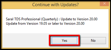 8.1.Procedure for software update in Saral TDS-confirmation.