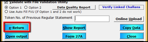 7.1.E-TDS Return Generation in Saral TDS-eReturn